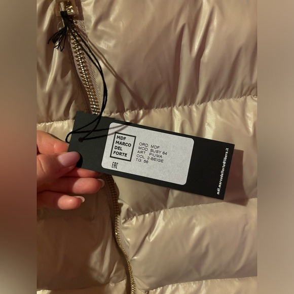 Brand New! Women’s Marco Del Forte Beige Jacket Size 56 (Large) Made In Italy - Picture 4 of 7